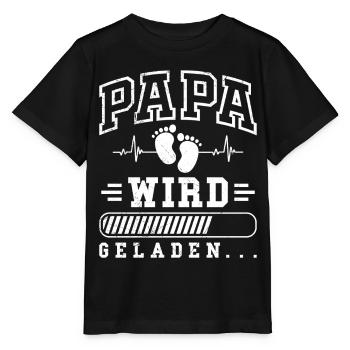 Le futur papa PAPA SE CHARGE DRÔLE - T-shirt bio MINI CREATOR Stanley/Stella Enfant - noir - Devant - Mikhail (115cm)
