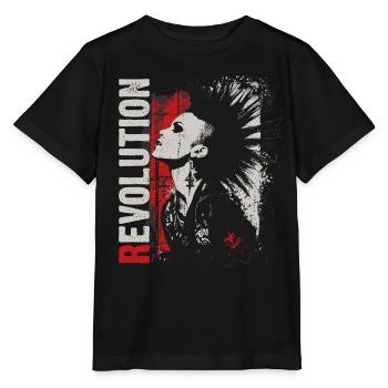 Révolution punk rock girl - T-shirt bio MINI CREATOR Stanley/Stella Enfant - noir - Devant - Mikhail (115cm)