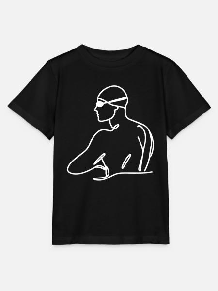 Schwimmer Skizze - Stanley/Stella Kinder T-Shirt MINI CREATOR - Schwarz