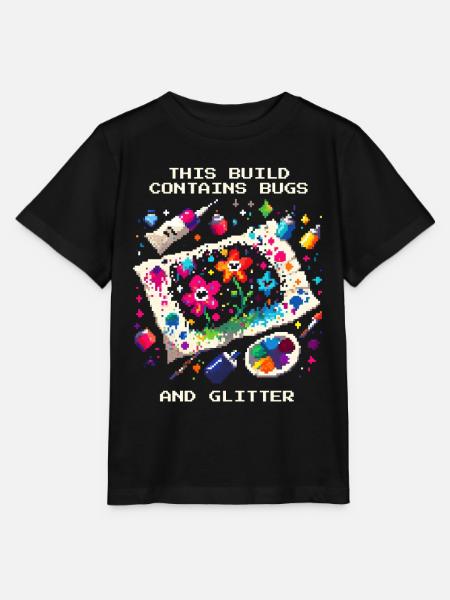 Enthält Bugs & Glitzer | Homeschool Basteln - Stanley/Stella Kinder T-Shirt MINI CREATOR - Schwarz