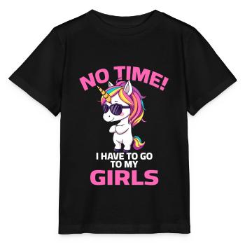 Unicorn Girls Saying Sunglasses Cool Unicorn - Stanley/Stella MINI CREATOR Kids’ T-Shirt - black - Front - Mikhail (115cm)