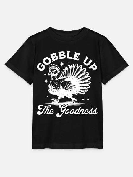 Thanksgiving Turkey Gobble Up - Stanley/Stella Kinder T-Shirt MINI CREATOR  - Schwarz