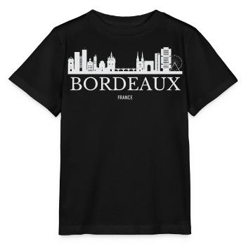 Bordeaux Skyline, Bordeaux Frankreich - Stanley/Stella Kinder T-Shirt MINI CREATOR  - Schwarz - Vorne - Mikhail (115cm)