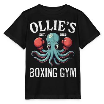 Ollies Boxhalle - Stanley/Stella Kinder T-Shirt MINI CREATOR  - Schwarz - Vorne - Mikhail (115cm)