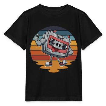 Cassette - T-shirt bio MINI CREATOR Stanley/Stella Enfant - noir - Devant - Mikhail (115cm)