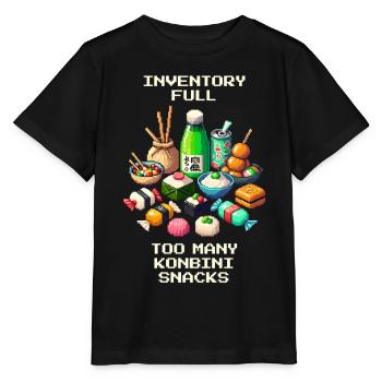 Inventory Full: Too Many Konbini Snacks | Japan - Stanley/Stella MINI CREATOR Kids’ T-Shirt - black - Front - Mikhail (115cm)