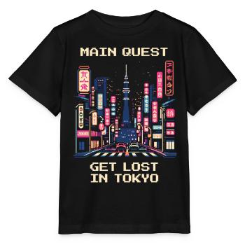 Quête principale : Se perdre à Tokyo | City trip Japon - T-shirt bio MINI CREATOR Stanley/Stella Enfant - noir - Devant - Mikhail (115cm)