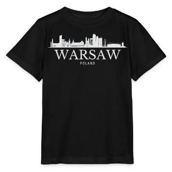 Warschauer Skyline, Warschau Polen - Stanley/Stella Kinder T-Shirt MINI CREATOR  - Schwarz - Vorne - Mikhail (115cm)