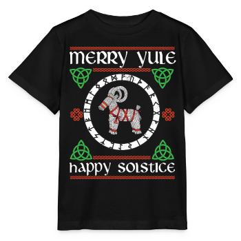 Saison de Noël Joyeux Noël Joyeux Solstice - T-shirt bio MINI CREATOR Stanley/Stella Enfant - noir - Devant - Mikhail (115cm)