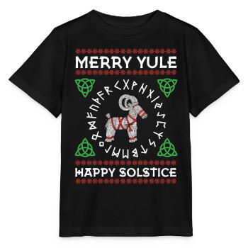Joyeux Noël Joyeux Solstice Noël - T-shirt bio MINI CREATOR Stanley/Stella Enfant - noir - Devant - Mikhail (115cm)