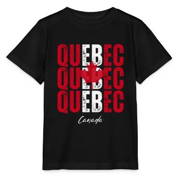 Québec Canada, j’adore le Québec - T-shirt bio MINI CREATOR Stanley/Stella Enfant - noir - Devant - Mikhail (115cm)