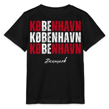 J’adore Copenhague, Copenhague Danemark - T-shirt bio MINI CREATOR Stanley/Stella Enfant - noir - Devant - Mikhail (115cm)