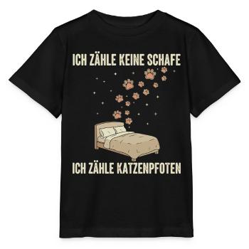 Ich zähle Katzenpfoten Bettdekor - Stanley/Stella Kinder T-Shirt MINI CREATOR  - Schwarz - Vorne - Mikhail (115cm)