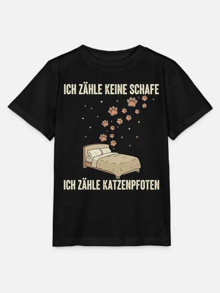 Ich zähle Katzenpfoten Bettdekor - Stanley/Stella Kinder T-Shirt MINI CREATOR - Schwarz