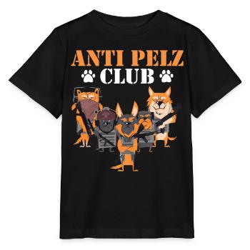 Tierschutz ANTI PELZ CLUB Anti Fur Lustig - Stanley/Stella Kinder T-Shirt MINI CREATOR  - Schwarz - Vorne - Mikhail (115cm)