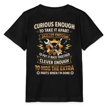 Curious enough to take it apart skilled enough... - Stanley/Stella MINI CREATOR Kids’ T-Shirt - black - Front - Mikhail (115cm)