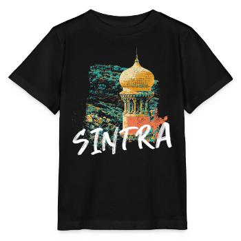 Maurischer Turm Monserrate Sintra Illustration - Stanley/Stella Kinder T-Shirt MINI CREATOR  - Schwarz - Vorne - Mikhail (115cm)