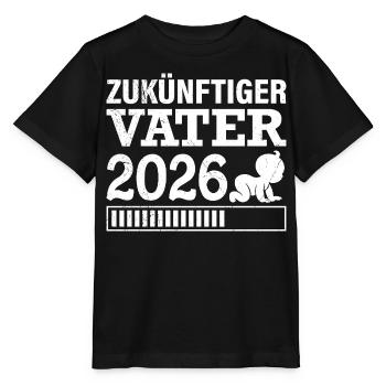 ZUKÜNFTIGER VATER 2026 Vaterschaft Lustiges - Stanley/Stella Kinder T-Shirt MINI CREATOR  - Schwarz - Vorne - Mikhail (115cm)