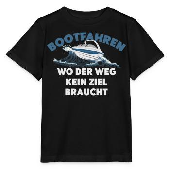 Bootfahren wo der Weg kein Ziel braucht - Stanley/Stella Kinder T-Shirt MINI CREATOR  - Schwarz - Vorne - Mikhail (115cm)