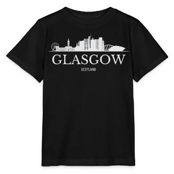 Glasgow Skyline, Glasgow, Schottland - Stanley/Stella Kinder T-Shirt MINI CREATOR  - Schwarz - Vorne - Mikhail (115cm)