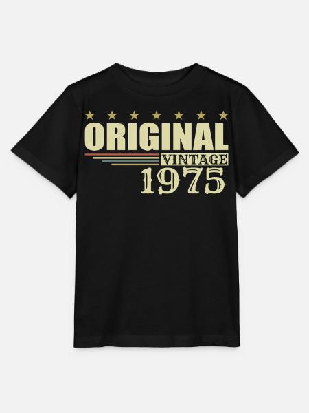 1975 Birthday 1975 - Stanley/Stella MINI CREATOR Kids’ T-Shirt - black