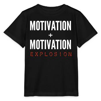 Motivation + Motivation = Explosion - Stanley/Stella Kinder T-Shirt MINI CREATOR  - Schwarz - Vorne - Mikhail (115cm)