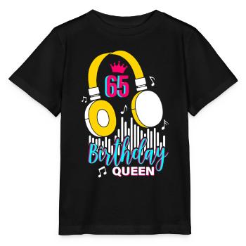 Birthday Queen 65th Birthday - Stanley/Stella MINI CREATOR Kids’ T-Shirt - black - Front - Mikhail (115cm)