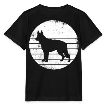 Deutscher Schäferhund Zeichnung - Stanley/Stella Kinder T-Shirt MINI CREATOR  - Schwarz - Vorne - Mikhail (115cm)