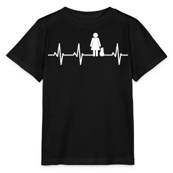 Katzenmama Kardiogramm - Stanley/Stella Kinder T-Shirt MINI CREATOR  - Schwarz - Vorne - Mikhail (115cm)