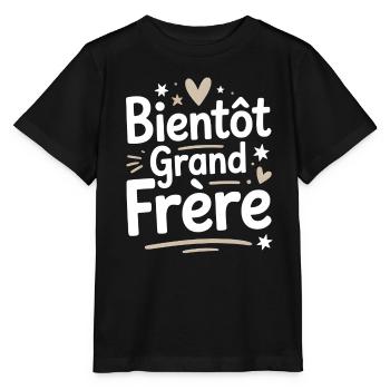 soon to be a big brother - Stanley/Stella MINI CREATOR Kids’ T-Shirt - black - Front - Mikhail (115cm)