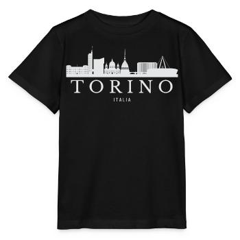 Skyline von Turin, Turin, Italien - Stanley/Stella Kinder T-Shirt MINI CREATOR  - Schwarz - Vorne - Mikhail (115cm)