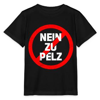 Tierschutz NEIN ZU PELZ Tierwohl Lustiges - Stanley/Stella Kinder T-Shirt MINI CREATOR  - Schwarz - Vorne - Mikhail (115cm)