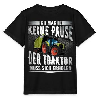 Landwirt - Stanley/Stella Kinder T-Shirt MINI CREATOR  - Schwarz - Vorne - Mikhail (115cm)