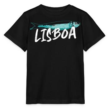 Sardine Lissabon Illustration Portugal im Sommer - Stanley/Stella Kinder T-Shirt MINI CREATOR  - Schwarz - Vorne - Mikhail (115cm)