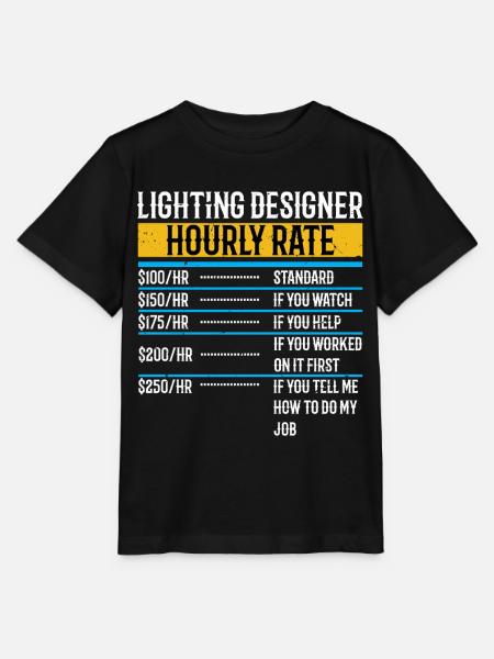 Lichtdesigner Stundensatz Lustige Beleuchtung - Stanley/Stella Kinder T-Shirt MINI CREATOR  - Schwarz