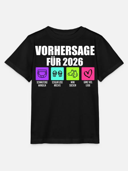 Bald Mama VORHERSAGE 2026 Lustiges - Stanley/Stella Kinder T-Shirt MINI CREATOR  - Schwarz