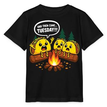 And Then Came Tuesday Food Tacos Lovers - Stanley/Stella MINI CREATOR Kids’ T-Shirt - black - Front - Mikhail (115cm)
