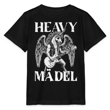 Heavy Metal Rock Festival Licorne Heavy Girl - T-shirt bio MINI CREATOR Stanley/Stella Enfant - noir - Devant - Mikhail (115cm)