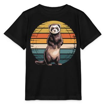 Frettchen - Stanley/Stella Kinder T-Shirt MINI CREATOR  - Schwarz - Vorne - Mikhail (115cm)