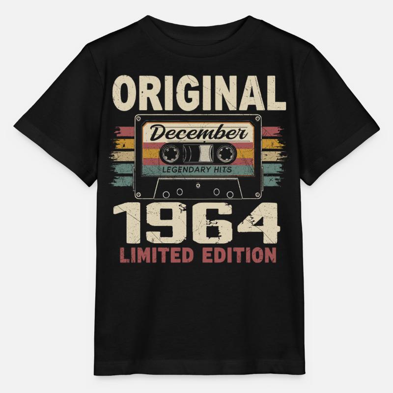 Dezember 1964 Geburtstagsgeschenk - Stanley/Stella Kinder T-Shirt MINI CREATOR  - Schwarz