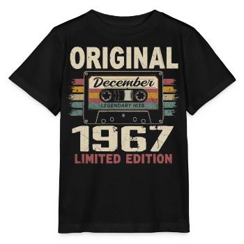 Cadeau D'anniversaire Décembre 1967 - T-shirt bio MINI CREATOR Stanley/Stella Enfant - noir - Devant - Mikhail (115cm)