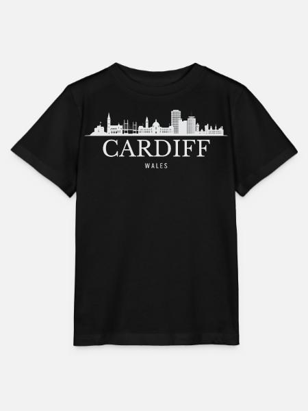 Cardiff Skyline, Cardiff Wales - Stanley/Stella Kinder T-Shirt MINI CREATOR - Schwarz