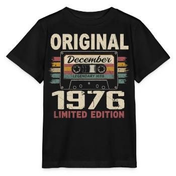 Cadeau D'anniversaire Décembre 1976 - T-shirt bio MINI CREATOR Stanley/Stella Enfant - noir - Devant - Mikhail (115cm)