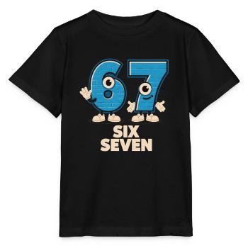 6 7 Sechs Sieben Meme – Aura Points Kids Gaming - Stanley/Stella Kinder T-Shirt MINI CREATOR  - Schwarz - Vorne - Mikhail (115cm)