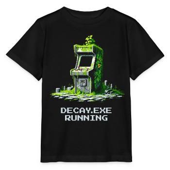Verfall.exe running | Retro Arcade Dystopia - Stanley/Stella MINI CREATOR Kids’ T-Shirt - black - Front - Mikhail (115cm)