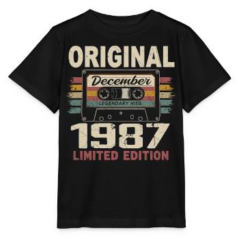 Cadeau D'anniversaire Décembre 1987 - T-shirt bio MINI CREATOR Stanley/Stella Enfant - noir - Devant - Mikhail (115cm)