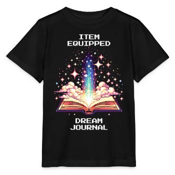 Journal de rêve équipé | Rêve lucide, rêves - T-shirt bio MINI CREATOR Stanley/Stella Enfant - noir - Devant - Mikhail (115cm)