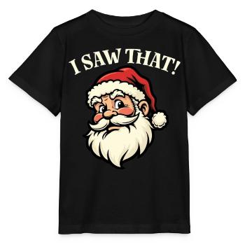 Ich habe das gesehen - den Weihnachtsmann - Stanley/Stella Kinder T-Shirt MINI CREATOR  - Schwarz - Vorne - Mikhail (115cm)