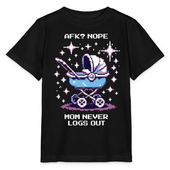 L’AFK ? Maman ne se déconnecte jamais | Gamer Maman, Parents - T-shirt bio MINI CREATOR Stanley/Stella Enfant - noir - Devant - Mikhail (115cm)