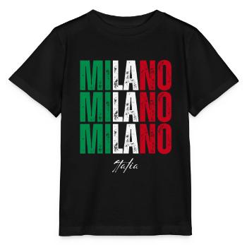 I love Milan, Milan Italy - Stanley/Stella MINI CREATOR Kids’ T-Shirt - black - Front - Mikhail (115cm)
